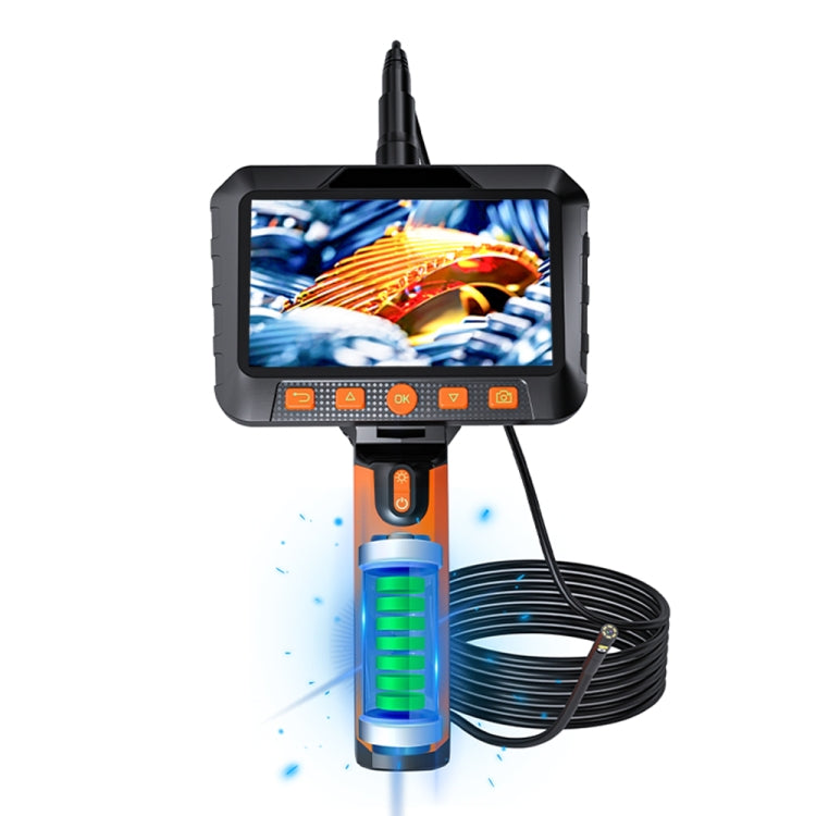 T27 5 inch IPS Color Screen 8mm Single Camera Handheld Hard Cable HD Industrial Endoscope Reluova