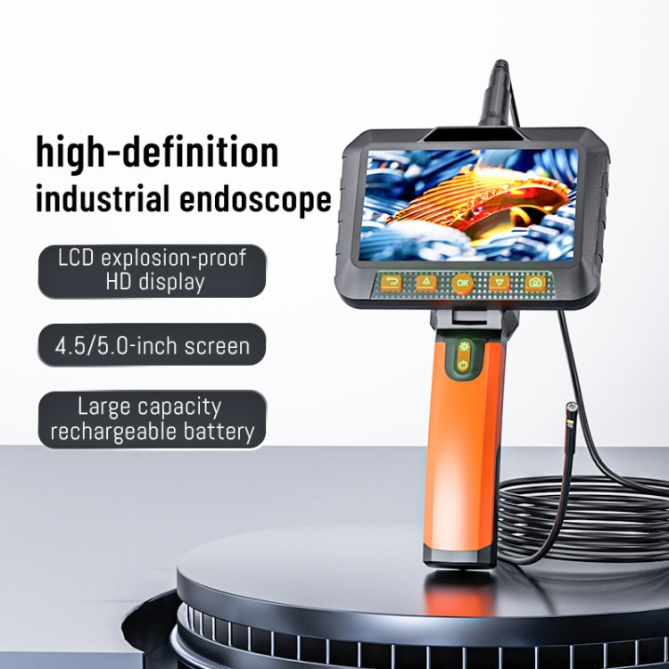 T27 5 inch IPS Color Screen 8mm Single Camera Handheld Hard Cable HD Industrial Endoscope Reluova