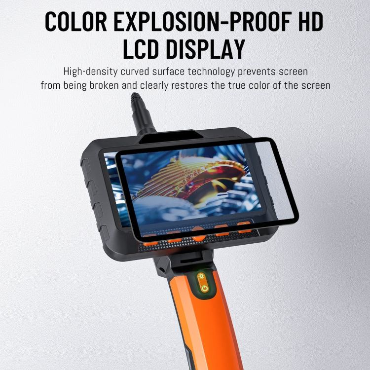 T27 5 inch IPS Color Screen 8mm Single Camera Handheld Hard Cable HD Industrial Endoscope Reluova