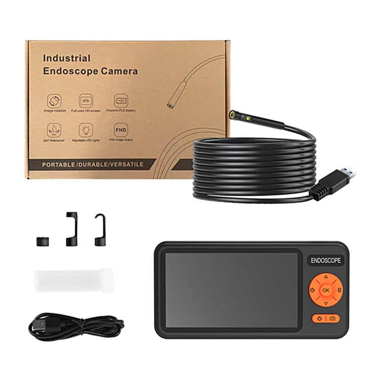 T29 5 inch IPS Screen 3.9mm Single Lens IP67 Waterproof Industrial Endoscope With Bracket Reluova