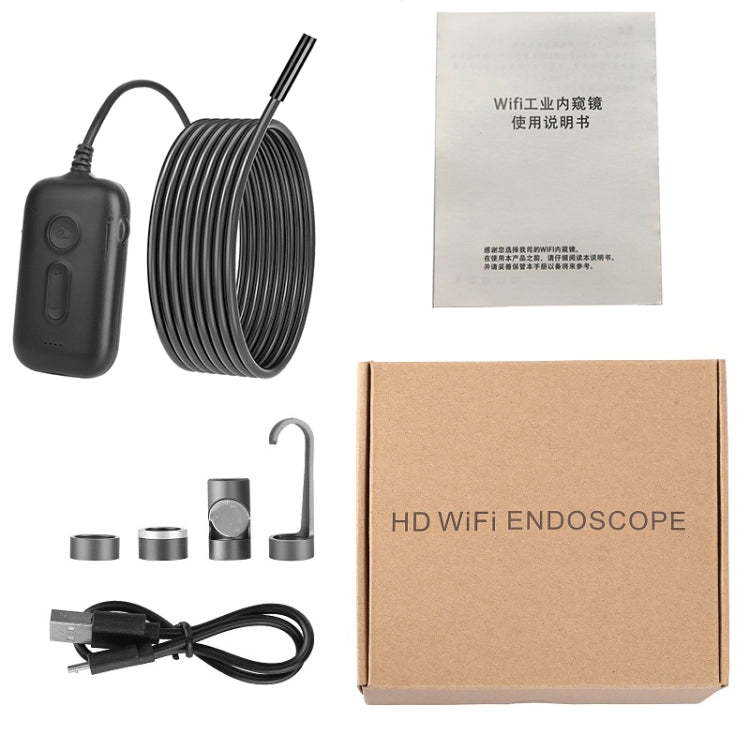 Y15 8mm Single Camera WiFi Connected Hard Cable HD Industrial Endoscope Reluova