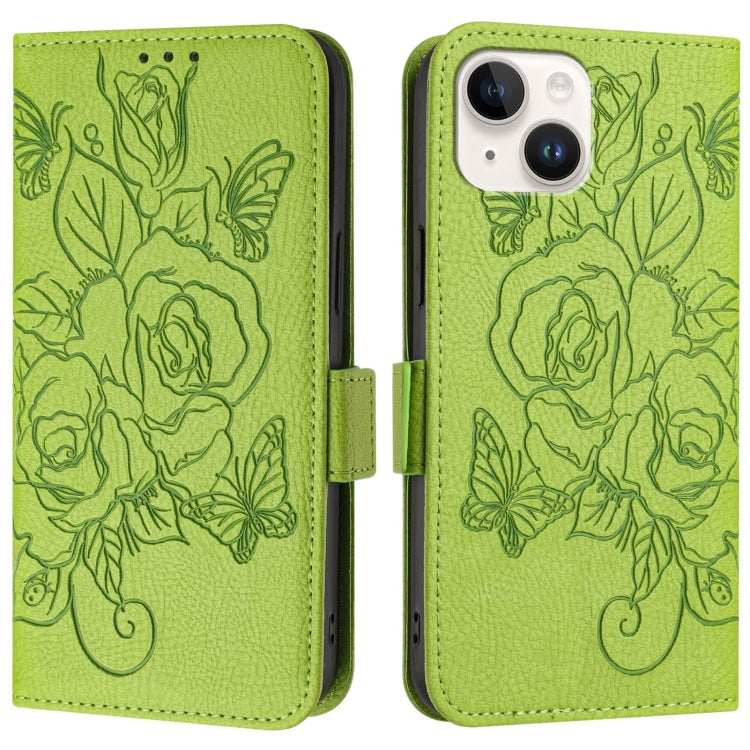 Embossed Rose RFID Anti-theft Leather Phone Case, Series 2