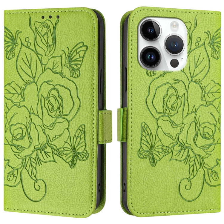 Embossed Rose RFID Anti-theft Leather Phone Case, Series 5