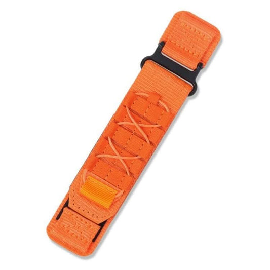 Flat Rope Style Hook And Loop Fastener Nylon Watch Band