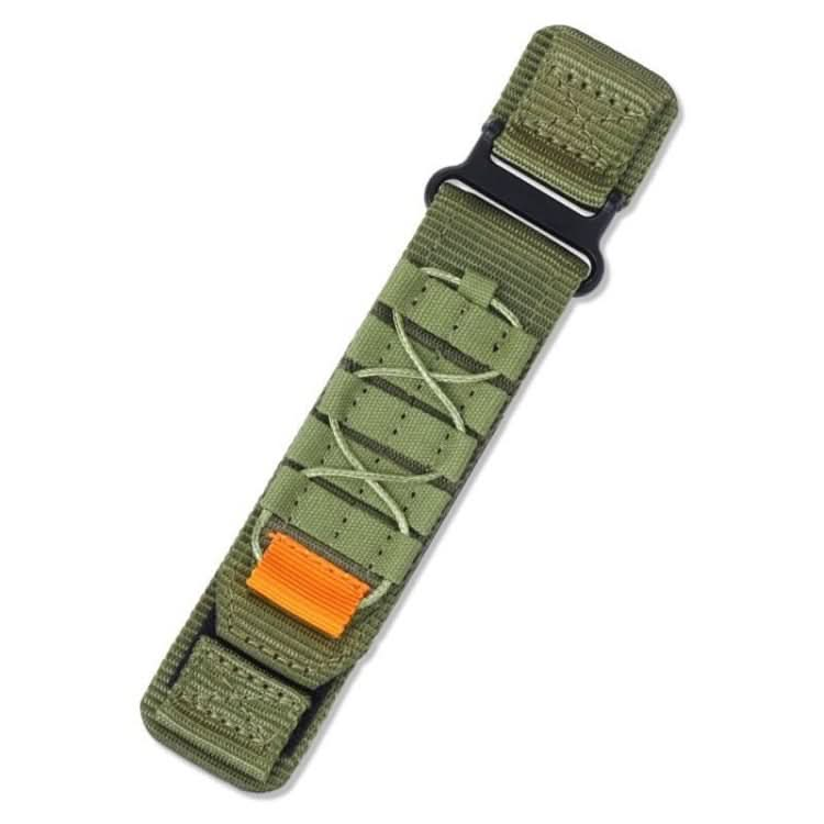 Flat Rope Style Hook And Loop Fastener Nylon Watch Band