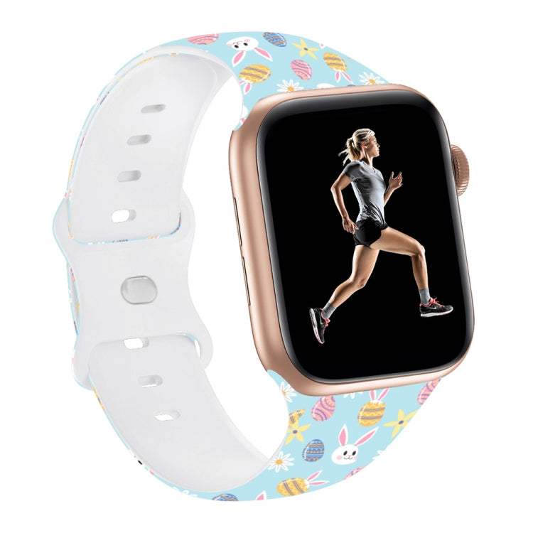 Butterfly Buckle Easter Printed Silicone Watch Band, Series 1