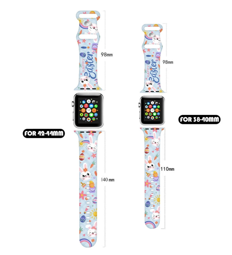 Butterfly Buckle Easter Printed Silicone Watch Band, Series 3 My Store