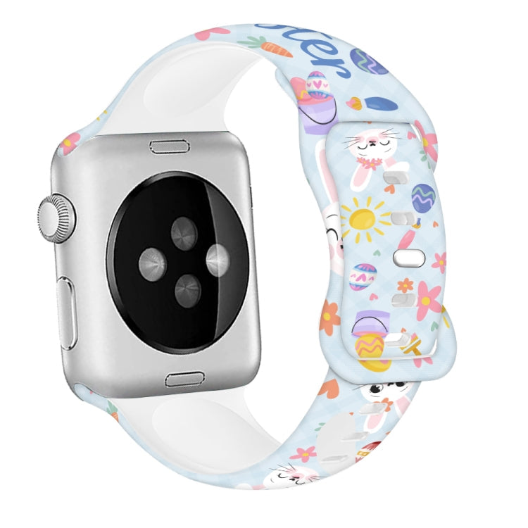 Butterfly Buckle Easter Printed Silicone Watch Band, Series 3