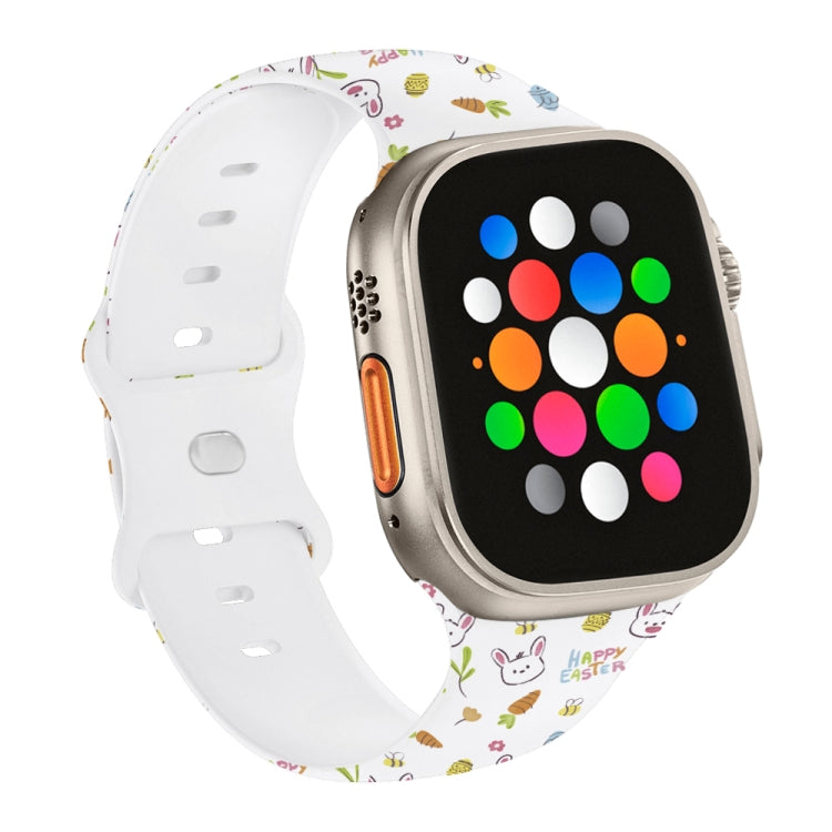 Butterfly Buckle Easter Printed Silicone Watch Band, Series 3