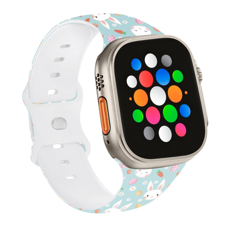 Butterfly Buckle Easter Printed Silicone Watch Band, Series 3