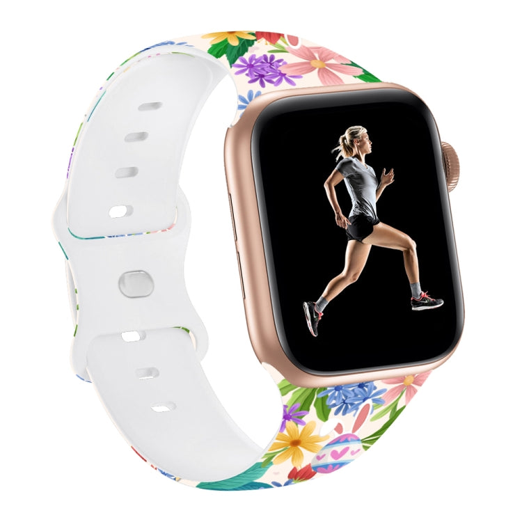 Butterfly Buckle Easter Printed Silicone Watch Band, Series 6