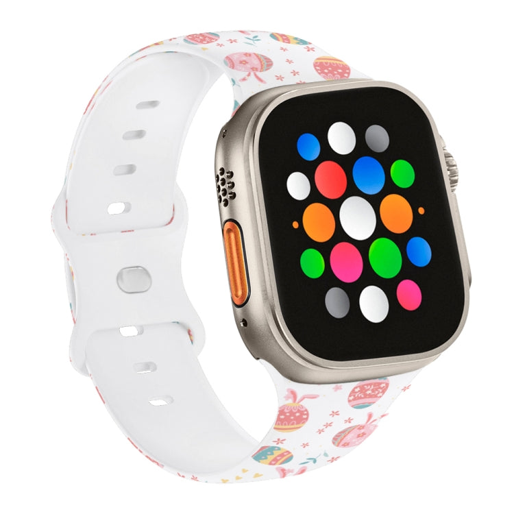 Butterfly Buckle Easter Printed Silicone Watch Band, Series 3 My Store