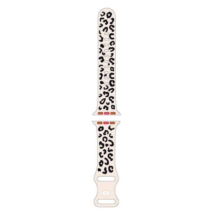 Concave Leopard Printed Silicone Watch Band, Series 8