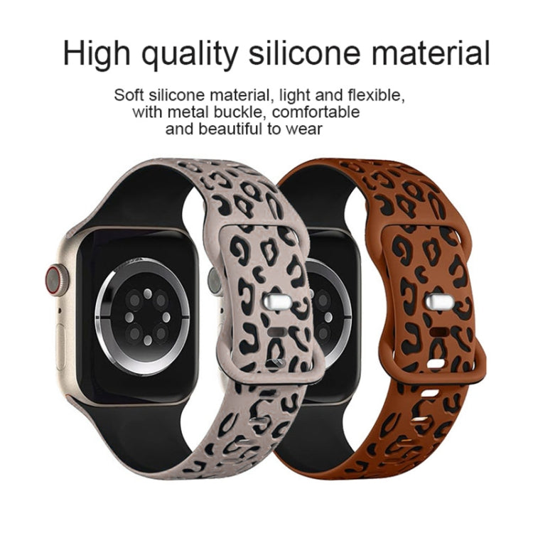 Concave Leopard Printed Silicone Watch Band, Series 1