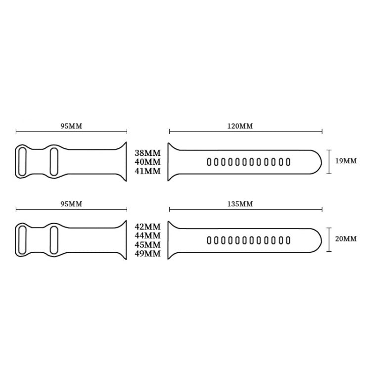 Concave Leopard Printed Silicone Watch Band, Series 1