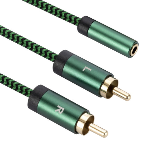 3.5mm Female to 2 RCA Male Audio Cable Amplifier Connector-Reluova