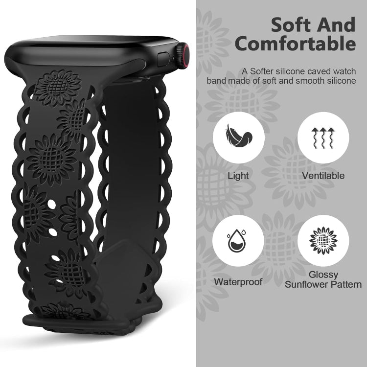 Lace Sunflower Embossed Silicone Watch Band, Series 2 My Store