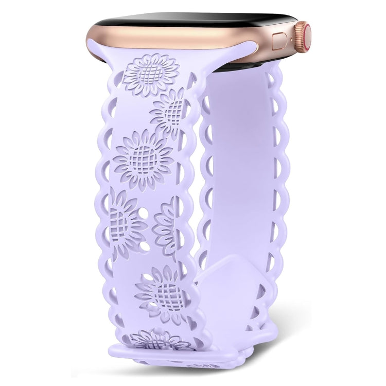 Lace Sunflower Embossed Silicone Watch Band, Series 2