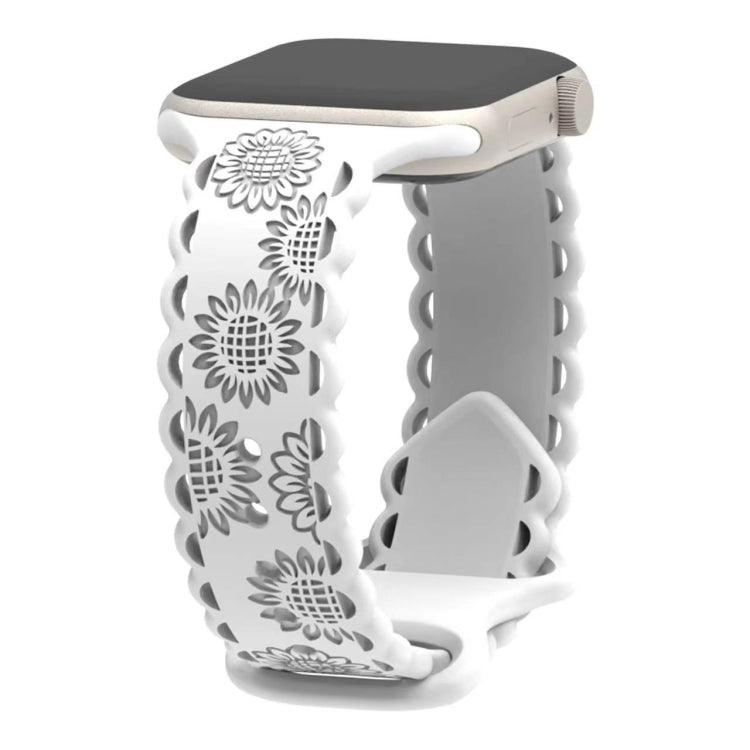 Lace Sunflower Embossed Silicone Watch Band, Series 2