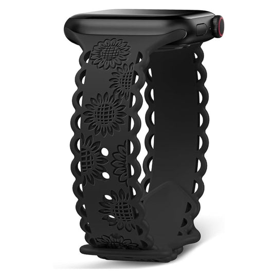 Lace Sunflower Embossed Silicone Watch Band, Series 9 My Store