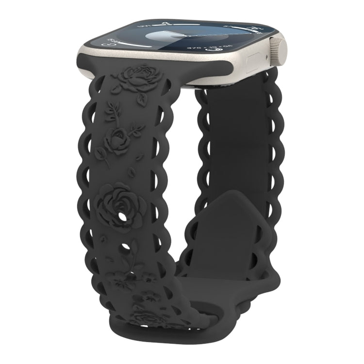 Lace 3D Rose Embossed Silicone Watch Band, Series 2 My Store