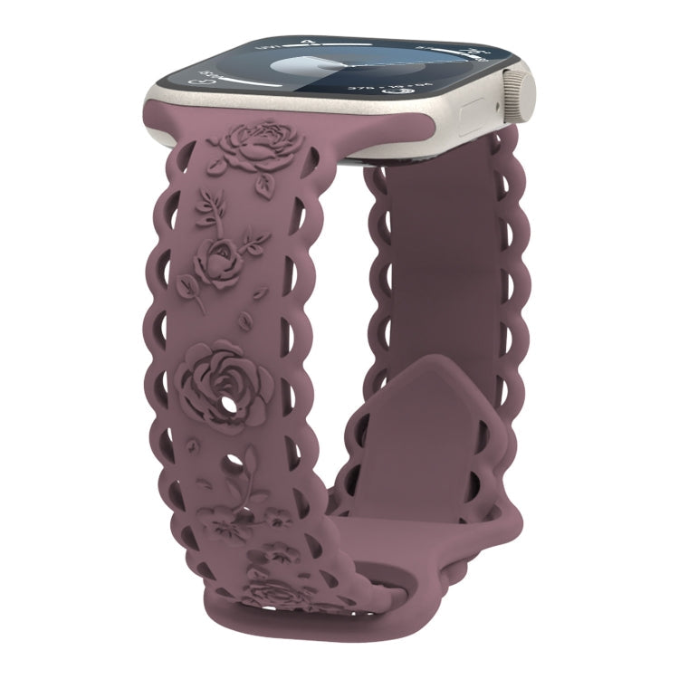 Lace 3D Rose Embossed Silicone Watch Band, Series 3 My Store