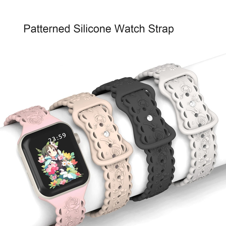 Lace 3D Rose Embossed Silicone Watch Band, Series 1 My Store