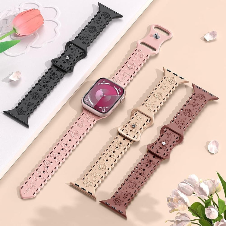 Lace 3D Rose Embossed Silicone Watch Band, Series 1 My Store