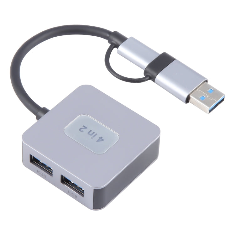 BYL-2320A 4 in 2 USB + USB-C / Type-C to USB + USB-C / Type-C 4 Port HUB Adapter My Store