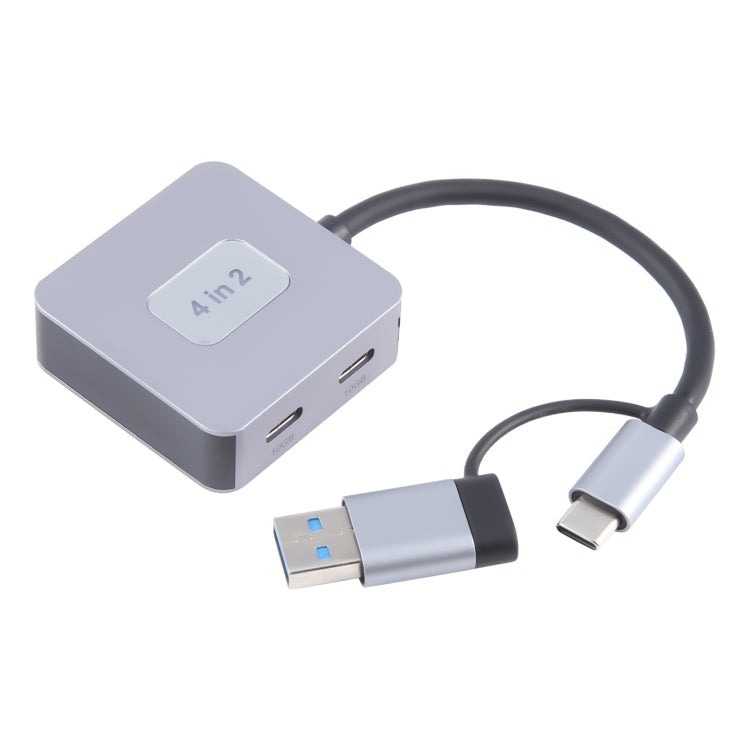 BYL-2320A 4 in 2 USB + USB-C / Type-C to USB + USB-C / Type-C 4 Port HUB Adapter My Store