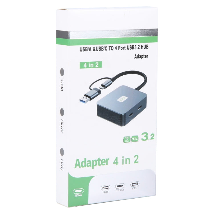 BYL-2320A 4 in 2 USB + USB-C / Type-C to USB + USB-C / Type-C 4 Port HUB Adapter My Store