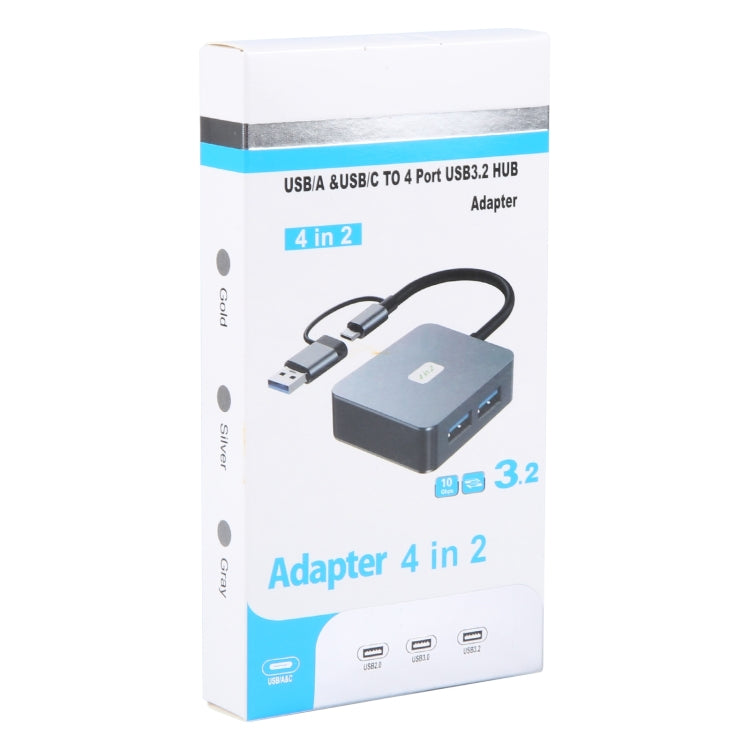 BYL-2320 4 in 2 USB + USB-C / Type-C to USB 3.2 4 Port HUB Adapter My Store