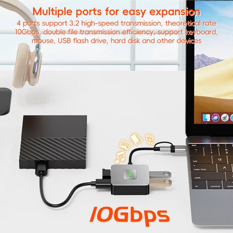 BYL-2320 4 in 2 USB + USB-C / Type-C to USB 3.2 4 Port HUB Adapter My Store