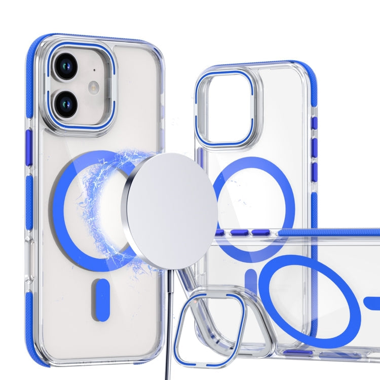 Dual-Color Clear Acrylic Hybrid TPU Lens Flip Holder MagSafe Phone Case, Series 3