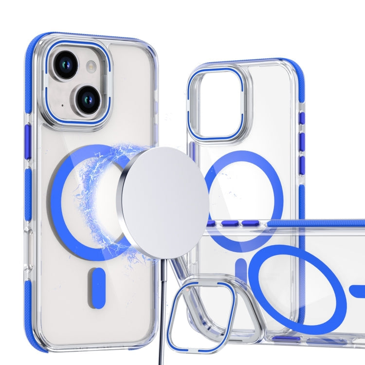 Dual-Color Clear Acrylic Hybrid TPU Lens Flip Holder MagSafe Phone Case, Series 4