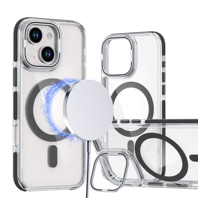 Dual-Color Clear Acrylic Hybrid TPU Lens Flip Holder MagSafe Phone Case, Series 5