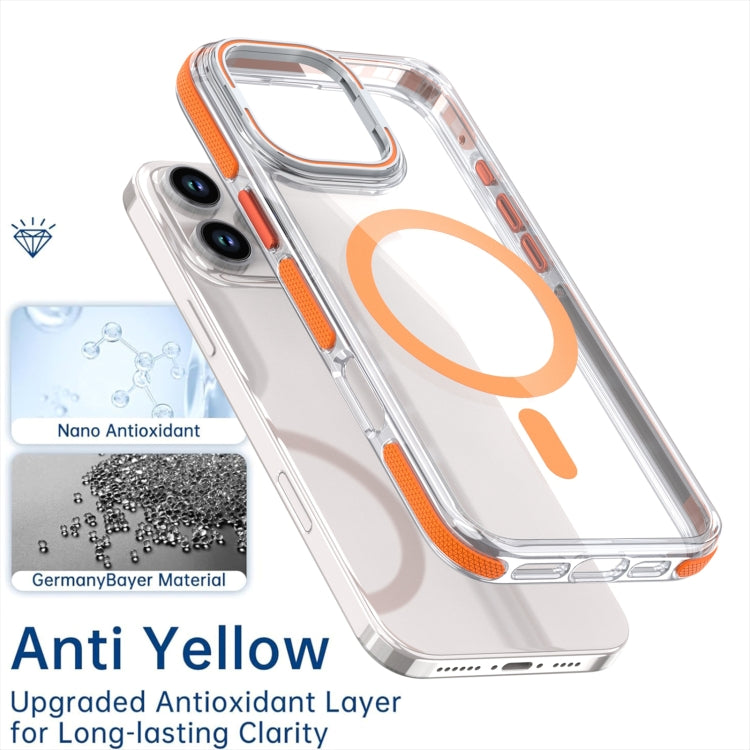 Dual-Color Clear Acrylic Hybrid TPU Lens Flip Holder MagSafe Phone Case, Series 1