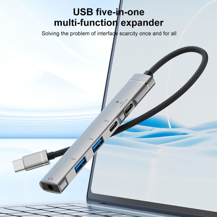 5 in 1 USB-C / Type-C Interface Multi-function HUB Adapter My Store