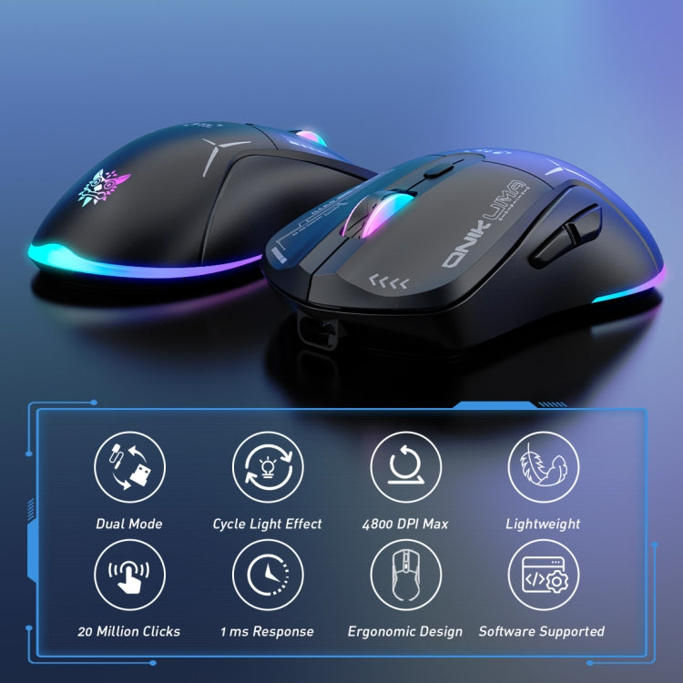 ONIKUMA CW917 RGB 4800DPI Dual Mode Wired + 2.4GHz Wireless Mouse My Store