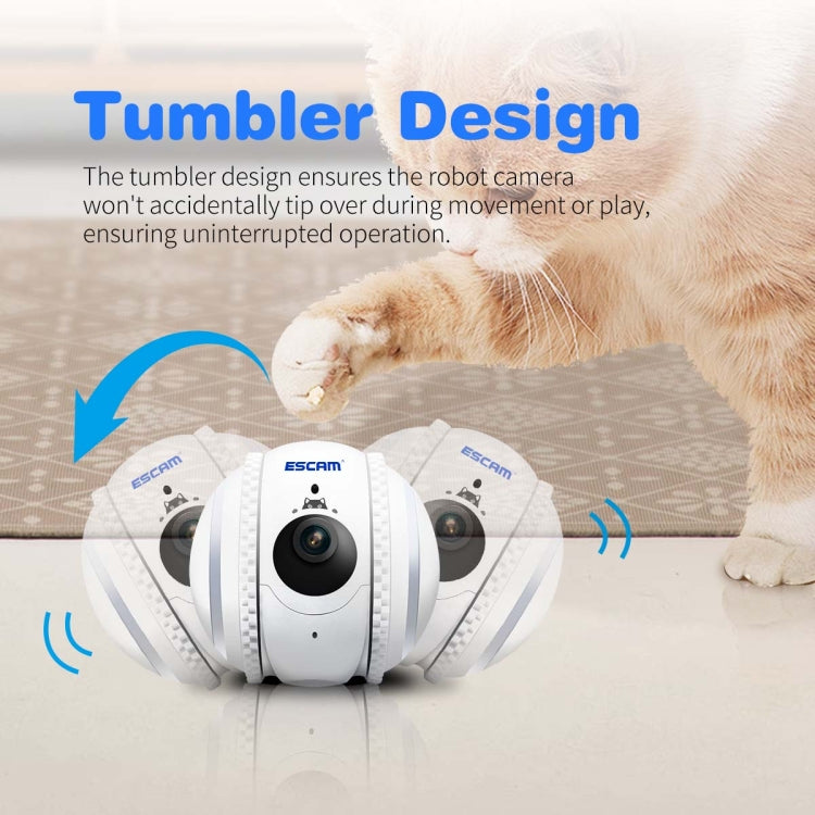 ESCAM QF011 2MP Smart Pet Robot Camera with Night Vision & APP Remote Control