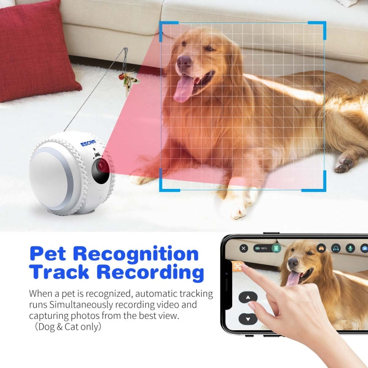 ESCAM QF011 2MP Smart Pet Robot Camera with Night Vision & APP Remote Control