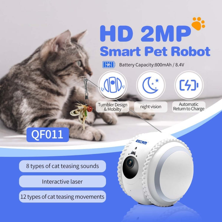 ESCAM QF011 2MP Smart Pet Robot Camera with Night Vision & APP Remote Control