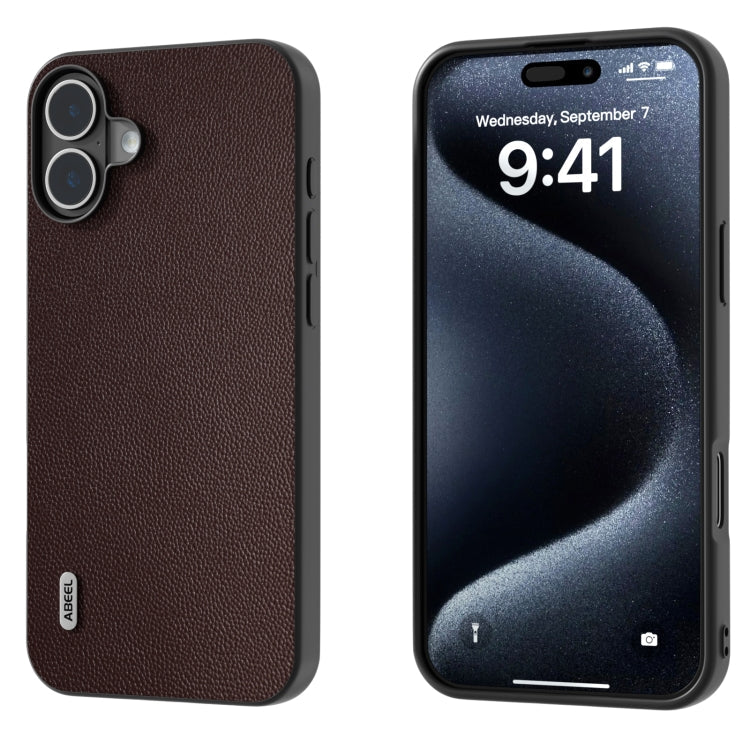 ABEEL Black Frame Genuine Leather Elegant Phone Case-Reluova