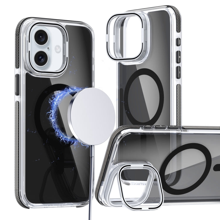 Magsafe Dual-Color Transparent Black Lens Holder Phone Case, Series 1