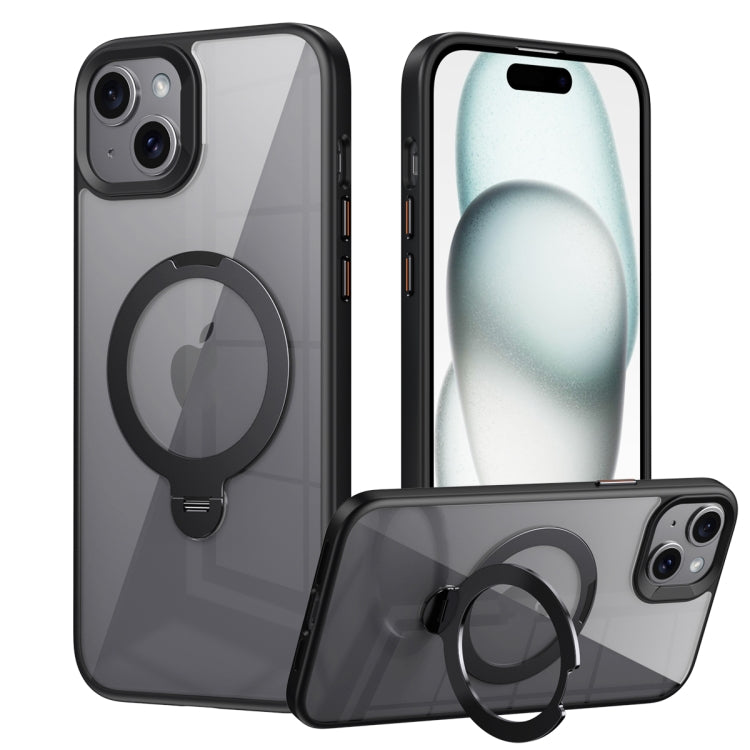 Transparent MagSafe Magnetic Rotating Ring Holder Phone Case, Series 1