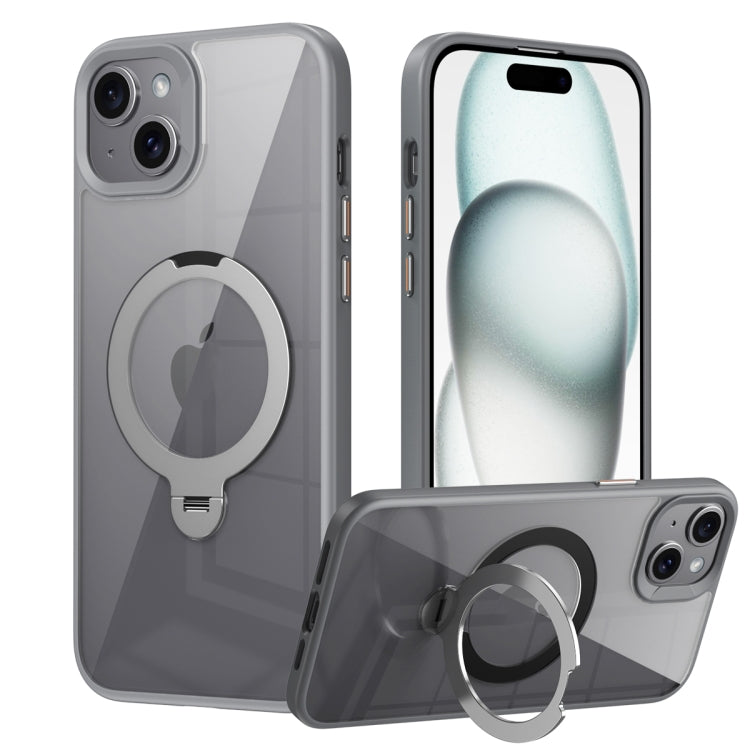 Transparent MagSafe Magnetic Rotating Ring Holder Phone Case, Series 1