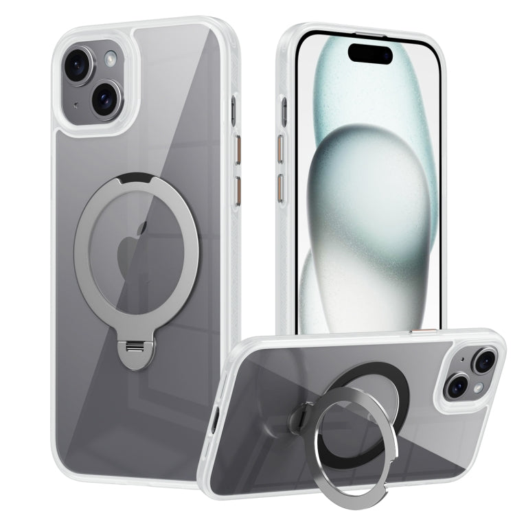 Transparent MagSafe Magnetic Rotating Ring Holder Phone Case, Series 2