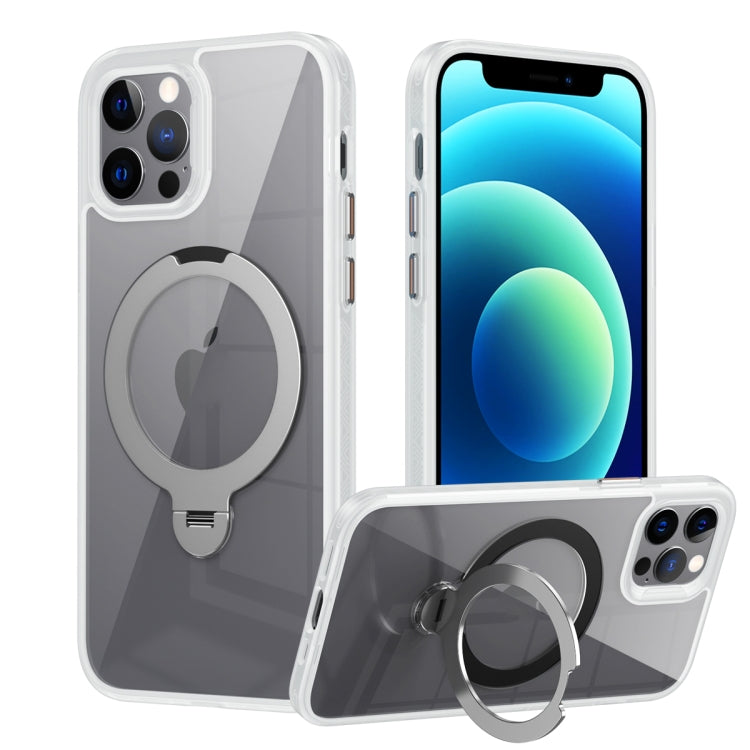 Transparent MagSafe Magnetic Rotating Ring Holder Phone Case, Series 1