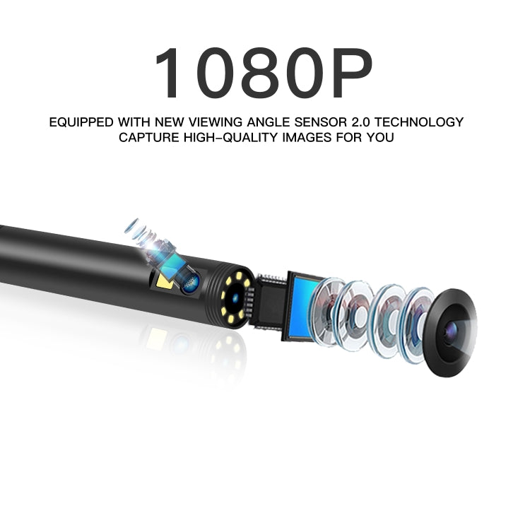 F280 8mm 1080P IP68 Waterproof Dual Camera WiFi Digital Endoscope Reluova