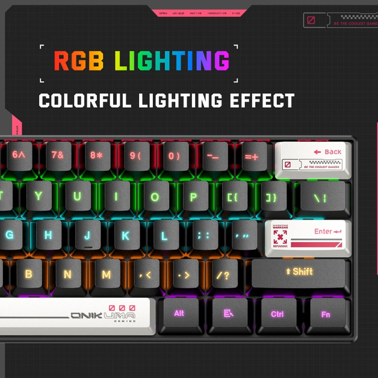 ONIKUMA G55 61 Keys RGB Colorful Lighting Wired Gaming Mechanical Keyboard My Store